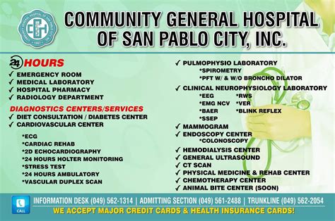 community general hospital contact number